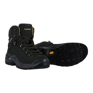 Lowa Wanderschuhe Renegade Mid GTX (All-Terrain, Nubukleder, wasserdicht) anthrazitgrau/senf Herren