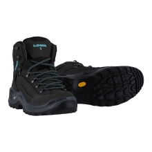 Lowa Wanderschuhe Renegade Mid S GTX (All-Terrain, wasserdicht, schmal) asphalt/türkis Damen