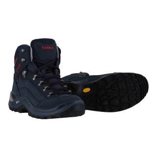 Lowa Wanderschuhe Renegade Mid GTX (All-Terrain, Nubukleder, wasserdicht) navyblau/terra Damen