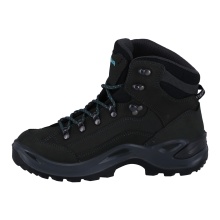 Lowa Wanderschuhe Renegade Mid GTX (All-Terrain, Nubukleder, wasserdicht) asphaltgrau/türkis Damen