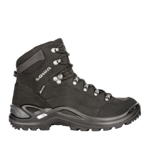 Lowa Wanderschuhe Renegade Mid GTX (All-Terrain, Nubukleder, wasserdicht) tiefschwarz Damen