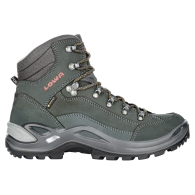 Lowa Wanderschuhe Renegade Mid GTX (All-Terrain, Nubukleder, wasserdicht) anthrazitgrau/mandarine Damen