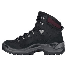 Lowa Wanderschuhe Renegade Mid GTX (All-Terrain, Nubukleder, wasserdicht) schwarz/bordeaux Damen