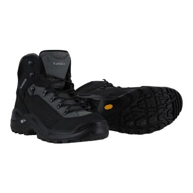 Lowa Wanderschuhe Renegade Warm Mid GTX (Winter-All-Terrain, wasserdicht) schwarz/grau Herren