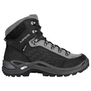 Lowa Wanderschuhe Renegade Warm Mid GTX (Winter-All-Terrain, wasserdicht) schwarz/grau Damen