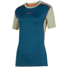 La Sportiva Wander-Shirt Sunfire (atmungsaktiv, schnelltrocknend) stormblau/teagrün Damen