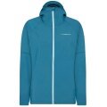 La Sportiva Trail-Laufjacke Run (leicht, wasserabweisend, maximale Bewegungsfreiheit) blau Damen