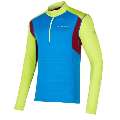 La Sportiva Funktions-Langarmshirt Galaxia Long Sleeve (feuchtigkeitsabsorbierend, reflektierend) blau/lime Herren