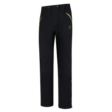 La Sportiva Wanderhose Monument Pant (elastischer Bund mit Kordelzug) lang schwarz/lime Herren