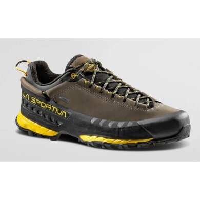 La Sportiva Wanderschuhe TX 5 Low GTX (Nubuckleder, Zustieg, wasserdicht) carbongrau/gelb Herren