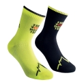 La Sportiva Trekkingsocke For Your Mountain (schnelltrocknend, maximale Polsterung) schwarz/neongelb - 1 Paar