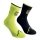 La Sportiva Trekkingsocke For Your Mountain (schnelltrocknend, maximale Polsterung) schwarz/neongelb - 1 Paar