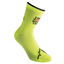 La Sportiva Trekkingsocke For Your Mountain (schnelltrocknend, maximale Polsterung) schwarz/neongelb - 1 Paar