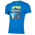 La Sportiva Wander-/Freizeit Tshirt Lakeview (Baumwolle) elektrikblau Herren