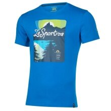 La Sportiva Wander-/Freizeit Tshirt Lakeview (Baumwolle) elektrikblau Herren