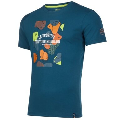 La Sportiva Wander-/Freizeit Tshirt Volumes (Baumwolle) stormblau Herren