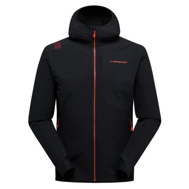 La Sportiva Wanderjacke Descender Storm (geruchshemmend und antibakteriell behandelt) schwarz/tomato Herren