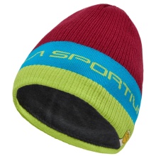 La Sportiva Wintermütze (Beanie) Beta weinrot/elektrikblau