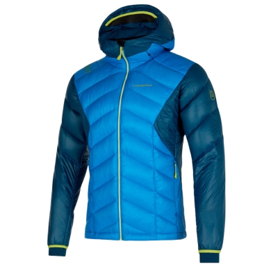 La Sportiva Winterjacke Aiguille Down (Bergsteigen, Primaloft®Gold, wattiert) stormblau/electriblau Herren