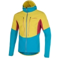 La Sportiva Fleece-Kapuzenjacke Session Tech Hoody (für Skitouren) gelb/blau Herren