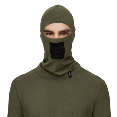 Le Bent Multifunktionstuch (Halswärmer) Midweight Mesh Balaclava dunkelgrün