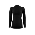 Lenz Funktionsunterwäsche Langarmshirt Merino 6.0 Stehkragen schwarz Damen