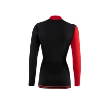 Lenz Funktionsunterwäsche Langarmshirt Merino 6.0 Stehkragen schwarz/rot Damen