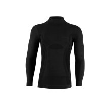 Lenz Funktionsunterwäsche Langarmshirt Merino 6.0 Stehkragen schwarz Herren