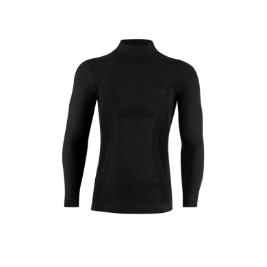 Lenz Funktionsunterwäsche Langarmshirt Merino 6.0 Stehkragen schwarz Herren