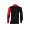 Lenz Funktionsunterwäsche Langarmshirt Merino 6.0 Stehkragen schwarz/rot Herren