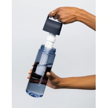 LifeStraw Trinkflasche Go Series mit Wasserfilter, Verschluss mit Silikonmundstück, BPA frei dunkelblau - 1 Liter