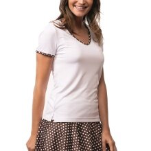 Limited Sports Shirt Silvy Dots weiss/braun Damen