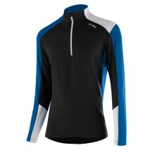 Löffler Langarmshirt Harley Transtex Midlayer (Half-Zip, schnelltrocknend) schwarz/blau Herren