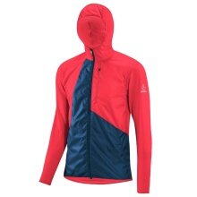 Löffler Fleecejacke Windfleece Hoody (winddicht, schnelltrocknend) rot/dunkelblau Herren