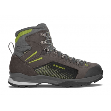 Lowa Wanderschuhe Vigo GTX (Trekking, Spaltleder-Textil, wassderdicht) graphitgrau/limone Herren