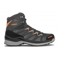 Lowa Wander-Travelschuhe Innox Pro Mid GTX (All-Terrain, Synthetik/Textil, wasserdicht) schwarz/orange Herren