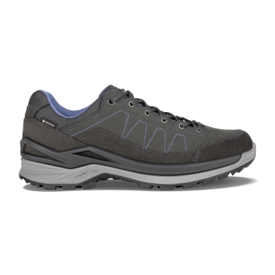 Lowa Wander-Travelschuhe Toro Pro Low GTX (Velours-Nubukleder, wasserdicht) graphitgrau/blau Herren