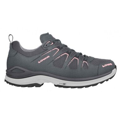 Lowa Wanderschuhe Innox Evo Low GTX (Outdoor-Fitness, Mikrofaser, wassderdicht) asphaltgrau/lachs Damen