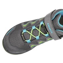 Lowa Wanderschuhe Maddox Mid GTX Junior (Textil/Synthetik, wasserdicht) graphitgrau/limone Kinder