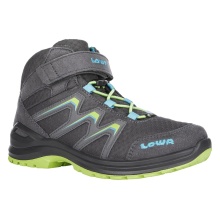 Lowa Wanderschuhe Maddox Mid GTX Junior (Textil/Synthetik, wasserdicht) graphitgrau/limone Kinder