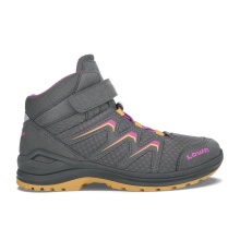 Lowa Wanderschuhe Maddox Mid GTX Junior (Textil/Synthetik, wasserdicht) graphitgrau/mandarine Kinder