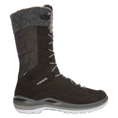 Lowa Winterstiefel Alba III GTX (Veloursleder, wasserdicht) schwarz/grau Damen