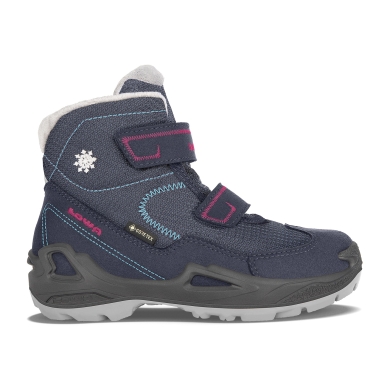 Lowa Winterschuhe Milo GTX (wasserdicht) navyblau/magenta Kinder