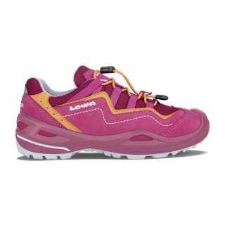 Lowa Multifunktionsschuhe Robin EVO GTX Low (wasserdicht, Veloursleder) fuchsiapink/mango Mädchen