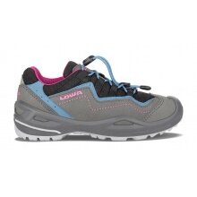 Lowa Multifunktionsschuhe Robin EVO GTX Low (wasserdicht, Veloursleder) anthrazit/türkis Kinder