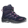 Lowa Winterschuhe Maddox Warm GTX Kid (wasserdicht) navyblau/pink Mädchen