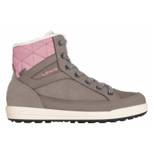 Lowa Winterschuhe Casara Mid GTX (Veloursleder, wasserdicht) steingrau/rose Damen