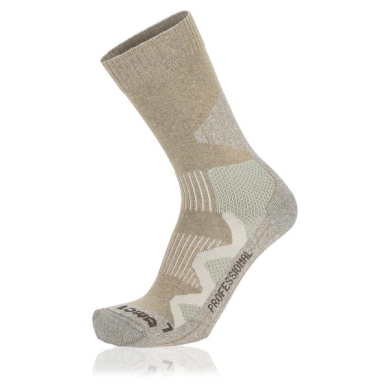 Lowa Wandersocke Crew 3-Season Pro (Baumwolle, hoher Tragekomfort) desert beige - 1 Paar