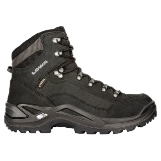 Lowa Wanderschuhe Renegade Mid GTX (All-Terrain, Nubukleder, wasserdicht) tiefschwarz Herren