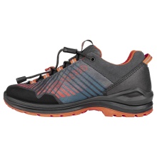 Lowa Wander-Travelschuhe Carezza GTX Low Junior (Synthetik/Textil, wasserdicht) anthrazitgrau/orange Kinder